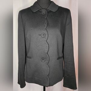 Talbots Black Scalloped Jacket. 🎉EUC🎉